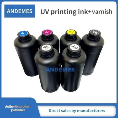 CMYKW V UV Vanish Ink Pour l'impression numérique 1000 ml Pour l'autocollant Imprimante UV à plat I3200 XP600 têtes