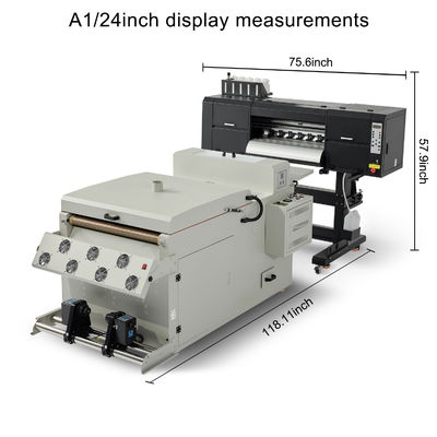 Imprimante à jet d'encre DTF 4 Tête i3200 T-shirt textile avec machine à secouer à la poudre Dtf