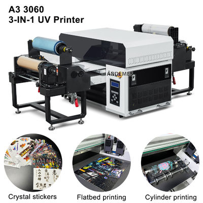 Imprimante UV à jet d'encre numérique à plat 3060 Imprimantes à double XP600 3D CMYKW Vernis pour le commerce de détail