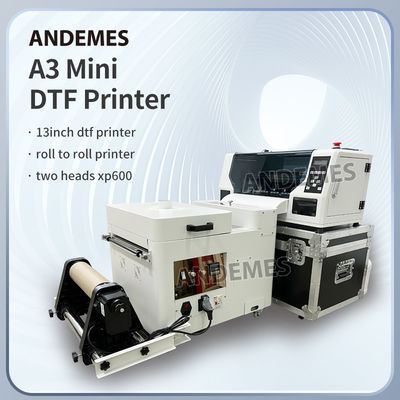 Mini A3 13 pouces DTF imprimante 33cm double Xp600 tête avec poudre Shaker four T-shirt d'impression