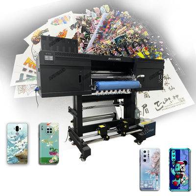 A1 60 cm Imprimante UV Dtf CMYK + Encrier à laque blanche en rouleau à rouleau
