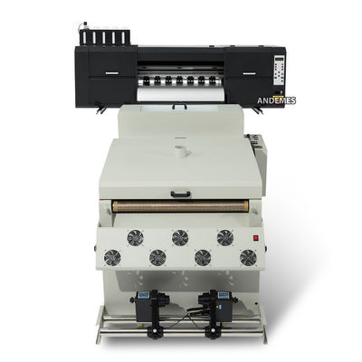 Machine d'impression DTF multicolore de 24 pouces avec deux têtes I3200 et machines à secouer la poudre