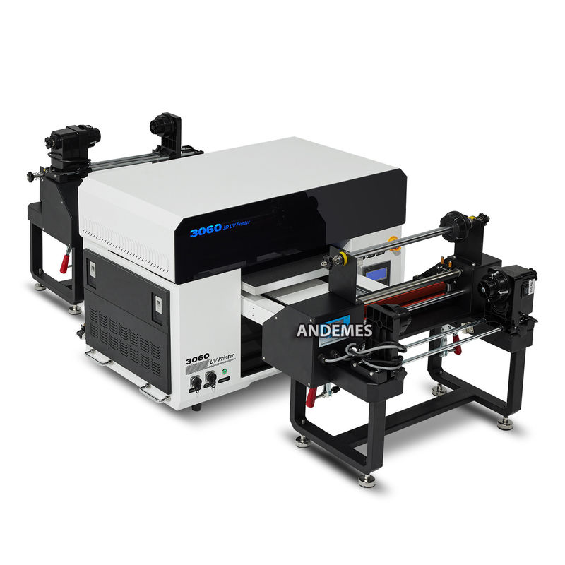 Imprimante à l'encre UV Andemes à haute vitesse 2 XP600 Tête d'impression UV Dtf Film 3 en 1 A3 30 cm UV Dtf Autocollant